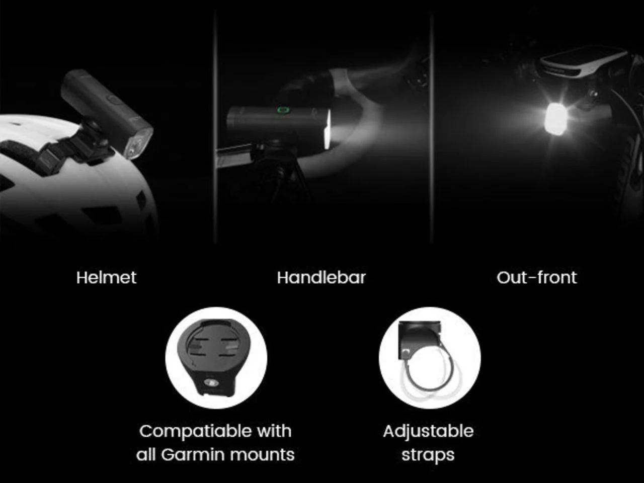 ALLTY 1000 Lightweight Front Bike Light - Image 9